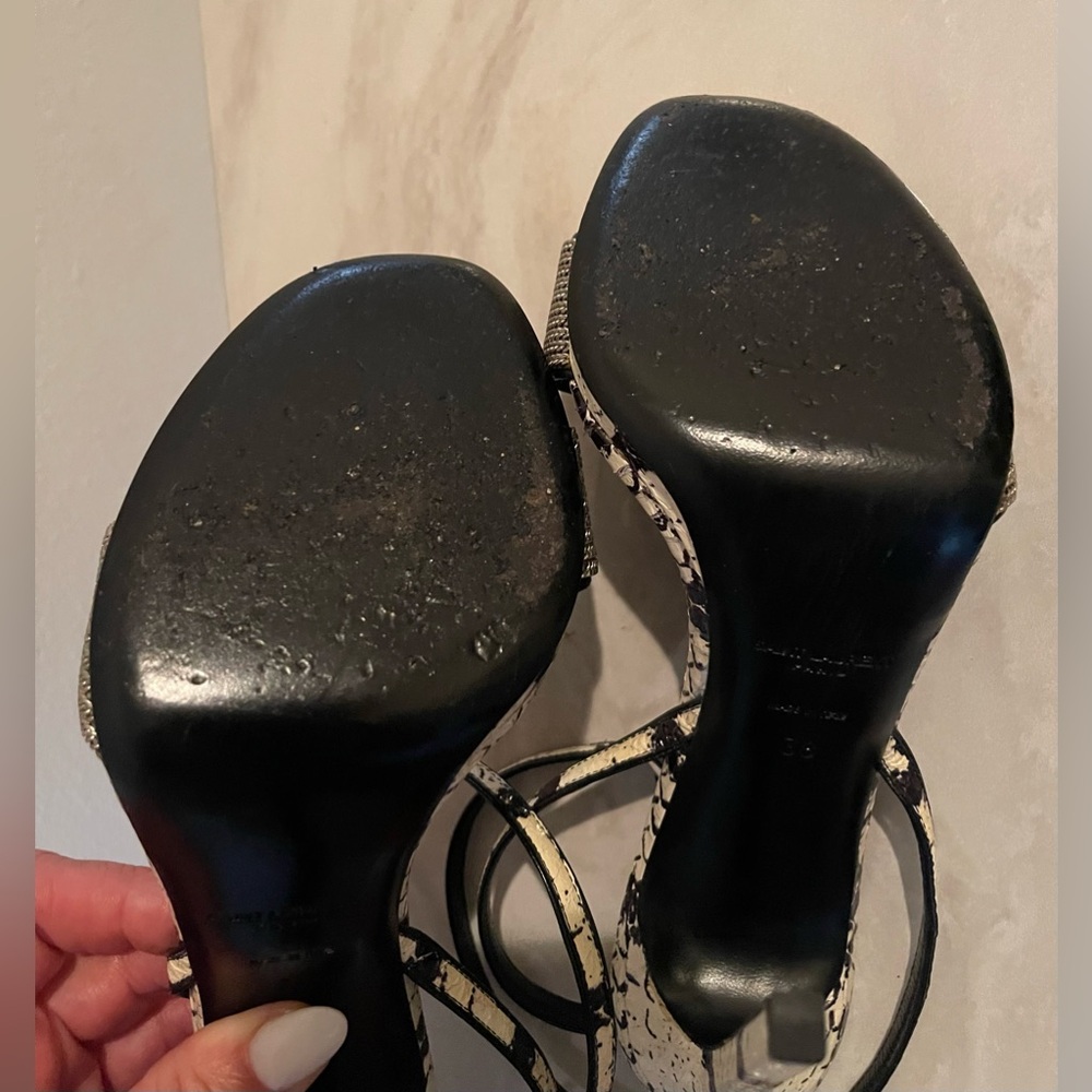 Saint Laurent Jane 110 Black&White Sandals sz 8 - Picture 4 of 6